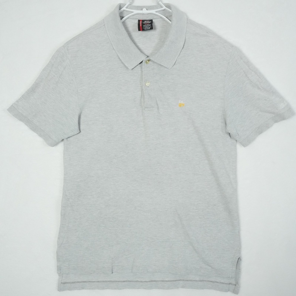 Polo Jeans Co Ralph Lauren Mens Medium Gray Short Sleeve RL 67 Pique Polo Shirt